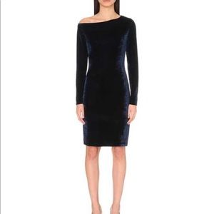 Reiss midnight blue velvet dress size 8